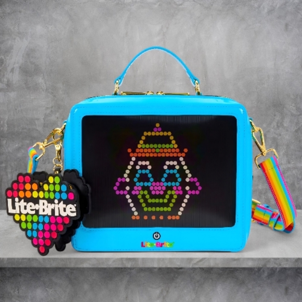 Lite-Brite Lenticular Loungefly Glow Crossbody w/ Coin Bag 🦋